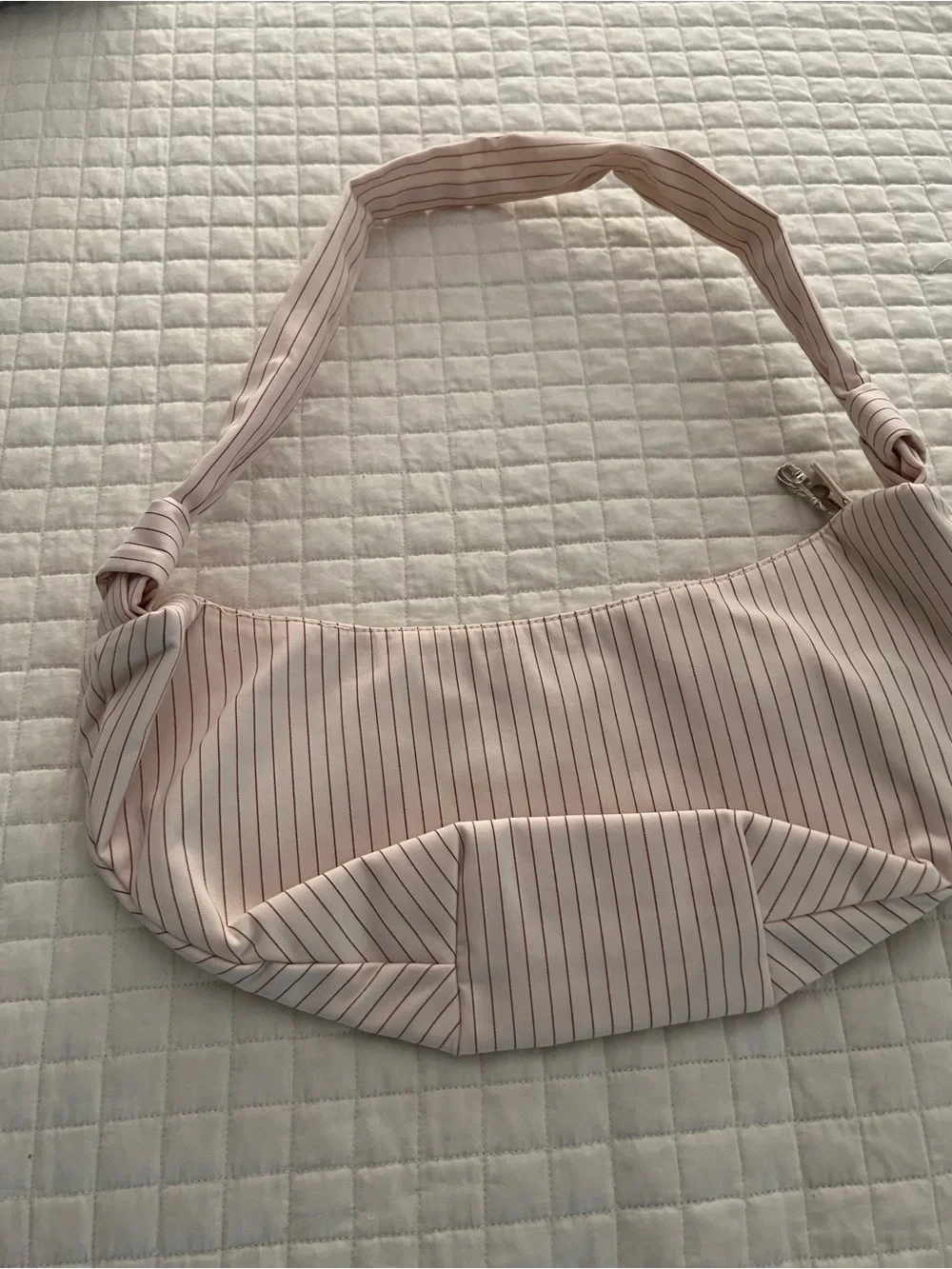 Jean Paul Gaultier Blush Pink Pinstripe Shoulder Bag